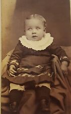 Antique CDV Photograph Wide Eyed Baby Belvedere, Illinois History Picture picture