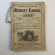 Antique Vintage Ephemera 1885 Herricks Almanac Quack Medicine Cures Medicines picture