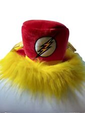 “The Flash”Plush Top Hat DC Comics Six Flags Justice League Red Gold Adjust able picture
