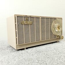 General Electric T142ATube Radio GE Vintage 1950's Antique White Not Working picture