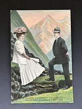 Postcard Romance Man Admires a Woman   Theochrom Series R03 picture