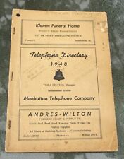 1948 Manhattan Telephone Company Manhattan Illinois Telephone Directory Joliet picture