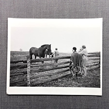 Vintage Press Photo Elizabeth Taylor and John Warner on Horse Farm 1970’s 8 x 10 picture