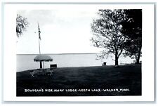 c1950's Bowman's Hide Away Lodge Leech Lake Walker Minnesota RPPC Photo Postcard picture