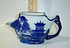 Vintage Victoria Ware English Ironstone Shaving Mug, Blue & White Art Pottery picture