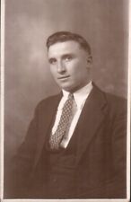 Postcard RPPC Real Photo Man In Suit Posing Divided Back ca. 1907-1915 picture