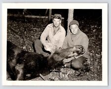 c1950s Moose Kill~Hunters & Big Game Hunting~Original VTG B&W Photograph picture