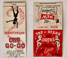 EXOTIC DANCER clubs Colorado vintage printed matchbooks advertising disco girls picture