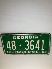 vintage 1968 georgia license plate picture