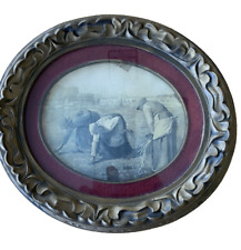 Vintage Faux Wood Oval Picture Frame-Wall For 8x10