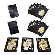 Black & Gold Poker Playing Cards Standard Waterproof Plastic Set Gift Novelty picture