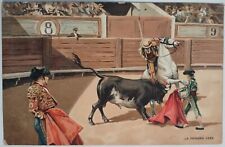 Vintage Postcard Bull Fighting Art b  AA12 picture