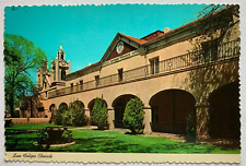 Albuquerque New Mexico Postcard San Felipe Church Old Town Unposted Deckle Edge picture