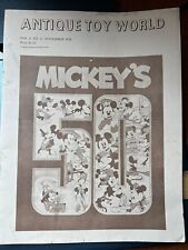 Antique Toy World Magazine November 1978 Disney Mickey Mouse 50th anniversary picture