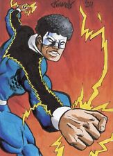 ORIGINAL Batman and The Outsiders Black Lightning 1/1 Sketch Card comic PSC Art picture