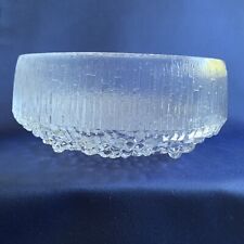 Vintage Iittala Finland Tapio Wirkkala Textured Scandinavian Design Glass Bowl  picture