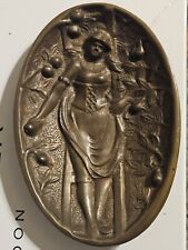 Antique Vintage Brass Bronze Woman Figural 2 Sided Naughty Dish. Butts Out.  picture