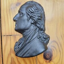 Vintage Cast Metal George Washington Silhouette Wall Hanging Bust Emig 1553 picture