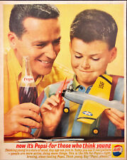 1962 Pepsi Cola Bottle Father & Son working on Model Airplane Vintage Print Ad picture