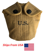 U.S WW2 M1910 Canteen Water Bottle Webbing Gear Canvas Cover Reproduction- Khaki picture