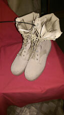 G.I. ISSUE,BOOTS HOT WEATHER DESERT TAN, SIZE 5- 1/2- REG ,, GOOD SHAPE. picture