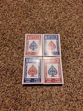 MAVERICK Playing Cards Brand New & Sealed ~4 Decks ~2 Red & 2 Blue picture