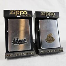 2 Vintage Advertising Mack Truck Zippo Lighters Lot picture