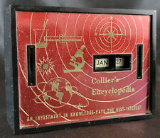 Vintage Collier's Encyclopedia Book Manual Desktop Calendar PROMO Coin Bank picture