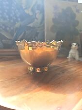 Vintage Solid Scalloped Brass nut/candy Bowl Planter 3.5