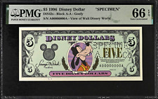 EXTREMELY RARE 1996 A $5 Disney Dollar SPECIMEN 66EPQ DIS42s A00000000A TOP POP picture