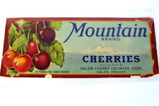 Mountain Brand Cherries Original Crate label on Cardstock Harvey's Wallhangers picture