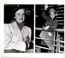 WWI WWII Little Girl in Hat Grows Up Original Asst Press Photograph 8x9