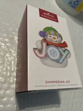 2022 Hallmark SHIMMERING JOY Snowman Magic Light Ornament picture