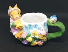 1999 Mercuries Springtime Spring Garden Whimsical Tea Cup w/Rabbit & Bluebird picture