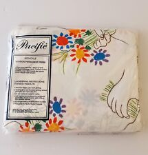 Vintage Picasso Hands & Flowers 1977 Twin Flat Sheet Pacific NOS Fabric 66