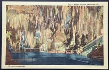 Ball Room Luray Caverns Virginia Vintage Linen Postcard Unposted picture