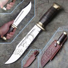 OUTBACK D2 STEEL THE WALKABOUT HUNTING BOWIE KNIFE WITH LEATHER SHEATH picture