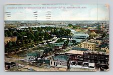Postcard Birds Eye View of Minneapolis Minnesota, Antique L13 picture