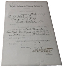 1897 BUFFALO ROCHESTER & PITTSBURGH RAILWAY BR&P EMPLOYEE TRIP PASS REQUEST picture