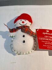 Hallmark Vintage 1980's Gift Trim Ornament w/Original Tags felt  Snowman picture
