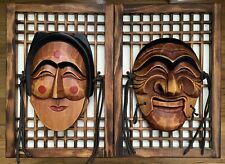 Framed Korean Hahoe Masks - Set of Two picture