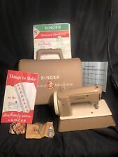 Vintage Singer Sewhandy Mini Portable Hand Crank Sewing Machine W Case, Access picture
