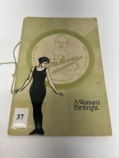 A Woman’s Birthright, WALLACE INSTITUTE 1920 WEIGHT LOSS & CONTROL Booklet picture