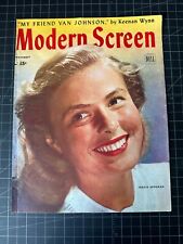 Vintage 1940s Modern Screen Magazine Cover - Ingrid Bergman - COVER ONLY picture
