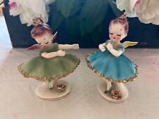 2 Vintage Arnart  Designed by  A.Tamchin Ballerina Angel Figurines 7536 picture