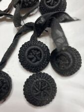 Vintage Black crocheted buttons ($2 Ea.) Will Combine Shipping. picture