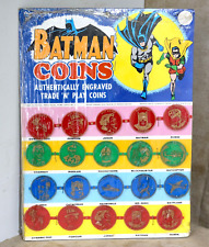 1966 Transogram BATMAN COINS Set DC Comics NOS Plastic New-On-Card picture