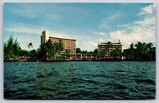 Hilo Hawaii~Ships Eye View Of Beautiful New Naniloa Hotel Bldg~Vintage Postcard picture