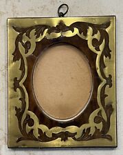 Antique French BOULLE Frame ONLY Napoleon III Mid-19th Century Brass and Wood picture