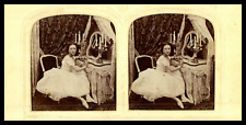 Woman with Her Hairdresser, ca.1870, Stereo Day/Night (French Tissue) Vintage Print s picture